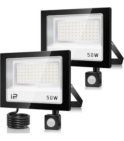 Faretto LED 50W Per Esterni - Illuminazione Potente Da 5000LM Bianco Freddo 7000K - Impermeabile IP67 Per Giardino, Cortile, Garage E Terrazza - Foto 9