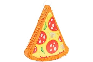 BLUE PANDA Piccola pizza piñata per festa di compleanno dei bambini (40,5 x 33,5 x 3 pollici)