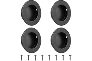 Morobor - Manijas de puerta corredera (304-51 mm, redondas, empotradas, 4 unidades)