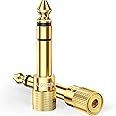 UGREEN 6.35mm 1/4 Male to 3.5mm 1/8 Female Stereo Headphone Adapter Audio Jack Plug Gold Plated for Speaker Headphone Guitar Digital Piano Amp, 2 Pack