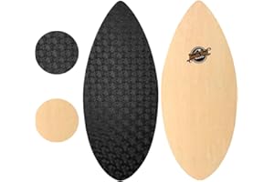 'South Bay Board Co. - 41'' / 36 Skipper Skimboard - Beginners Skim Board for Kids - Durable, Lightweight Wood Body with Wax-Free Textured Foam Top Deck - Performance Tear Drop Shape'