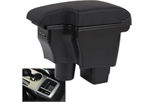 LAITEAOLIN Armlehnen Für Mazda CX-3 Für Mazda 2 Für Skyactiv CX3 Speicherinhalt Autozubehör Einziehbare Aufladung USB-Armlehnenbox Nachrüstung Mittelkonsole Organizer (Farbe : A2 Black Leather)