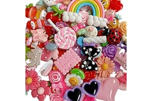 Chenkou Craft Assortiment de 50 boutons en résine à dos lisse pour scrapbooking, bricolage, thème de Pâques - Chenkou Craft