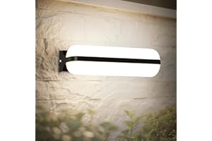 VivaLet Aplique Pared Interior/Exterior 20W 2000LM, Iluminación Superior e Inferior Lampara Pared 4000K, IP65 LED Exterior Impermeable Aplicable Escalera Pasillo Garaje Jardin Baño Cocina, Negro