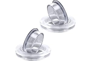 KINBOM 2 Juegos de Anillos y Tapas Sombrilla Mesa de Patio Silicona Cubierta Anillo para Agujero de Sombrilla de Mesa de Patio y Tapones Accesorios de Repuesto Jardín al Aire Libre (Transparente)