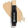 Colors Queen - Fix & Blend - Matte Foundation Stick | Full Coverage Foundation for Face Makeup with Natural Matte Finish | Waterproof Foundation with Inbuilt Blending Brush (Ivory, 12g)