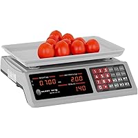 Steinberg Systems SBS-PW-402EP Kontrollwaage Marktwaage 40 kg / 2 g Preiswaage Digitale Waage 7 Speicherplätze…