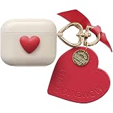 Microsonic Airpods 4th Generation/ANC Case Fancy Heart Patterned Red [Case Compatible with AirPods 4 - Red]