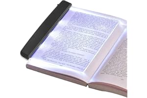 Hapivida Luz de Libro Plana LED, Luz de Libro para Leer Luzs de Libro de Placa Plana LED de Lectura de Libro de Placa Portátil Lámpara Protección Ocular Dormitorio para el Dormitorio Hogar