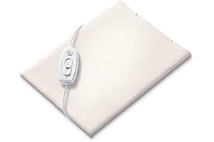 ‎SANITAS Sanitas SHK 18 Heizkissen, elektrisches Wärmekissen mit 3 Temperaturstufen, Abschaltautomatik und Überhitzungsschutz, abnehmbarer und waschbarer Baumwollbezug