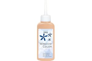 Kreul 42733 - Window Color Rose pêche 80 ML, Peinture pour vitres à Base d'eau, avec Surface structurée, pour Verre, Miroir, carrelage et Autres Surfaces Lisses