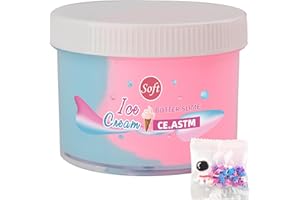 KelvSbem Dual Color Butter Slime Pack, Non-Sticky Super Soft and Scented, Astronaut Slime Pack for Kids Party Favors, Birthday Gift, School Prizes, Stress Relief and Fidget Toy