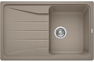 ‎BLANCO BLANCO SONA 45 S | SILGRANIT tartufo | Einbauart: Einbau von Oben | reversibel | ohne Ablauffernbedienung | 45er Unterschrank | Großes Becken | Reinigungsfreundliche Öberfläche