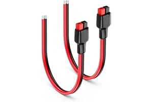 PNGKNYOCN Cable de conexión rápida de 30 A, 2 unidades de cable de conexión de batería de 12 AWG, para generadores solares portátiles, controladores y baterías DIY (0,3 m/1ft)