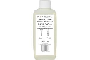 Measury Redox Solution d'étalonnage 468 mV – 250 ml, fabriquée en Allemagne – Solution d'étalonnage ORP solution tampon liquide d'étalonnage