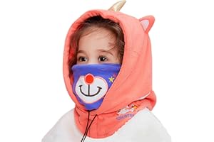 Azarxis Dziecięca kominiarka, polarowa, maska na narty, regulowana czapka zimowa z szalikiem, do uprawiania sportów na świeżym powietrzu, jeden rozmiar