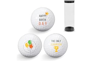 ElevaPulse 3er Pack Happy Birthday Golfbälle Geschenke Set Perfekt für Golfer Sammler Mit Aufbewahrungsbox Eine Einheit in Standardgröße