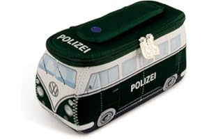 BRISA VW Collection - Volkswagen Furgoneta Hippie Bus T1 Van Bolsa Universal de Neopreno, Neceser, Bolso de Maquillaje-Cosméticos-Aseo, Estuche de lápices, Caja de Almuerzo, Equipaje