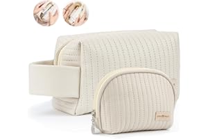 Desing Wish 2 Piezas Neceser Mujer Hombre Niña Pequeño Neceser Viaje Travel Bag Bolso Niña Estuche Maquillaje Portátil Makeup Bag Bolsa Maquillaje Organizador con Cremallera para Accesorios Viaje