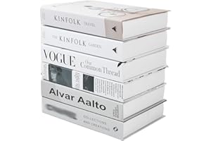 AZONELIFE 6 Pz Libri Falsi Decorativi, Set di Libri Finti Moderni, Libro Decorativo di Moda, libri da Esposizione Finti con Copertina Rigida, Decorazione di Libro di Simulazione per Tavolini da Caffè (Colore A)