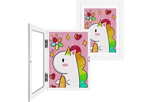 JEVUOYEE 2pcs Marco Dibujos Infantiles, marco para dibujos infantiles, Cambiar Obras de Arte Capacidad 150, Regalos para Niños (2 unidades, blanco)