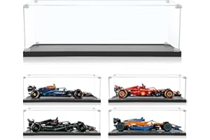 ICUANUTY Coque de Protection en Acrylique pour vitrine pour Lego Technic 42141 (42171/8461/8458/8674) McLaren Formule 1 Voiture de Course Transparent pour collectionneurs, sans modèles