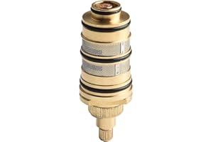 SNOWCHECKING Valve thermostatique en métal, valve de douche thermostatique, kit de remplacement de cartouche de noyau pour mitigeur de douche, système de contrôle de la température