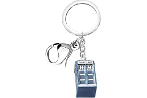 AKTAP Movie TV Series Keychain Police Box Charm Jewelry Gift Inspired Keychain Gifts for Movie Fans
