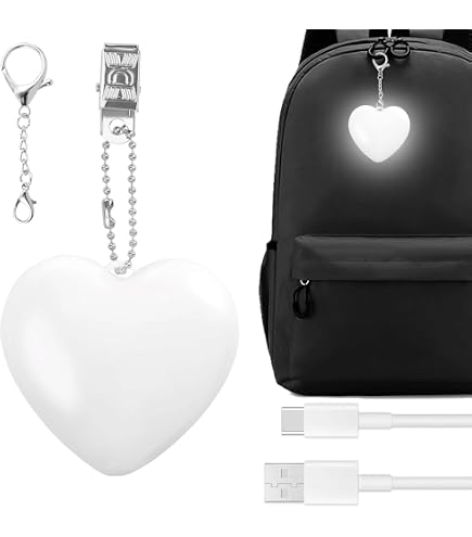Luce Per Borsa – Illuminazione Per Borsa Con Sensore Tattile Ricaricabile | Lampada Da Borsetta A Forma Di Cuore - Luce LED Portatile Per La - 10