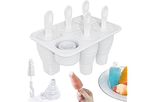 ACXILEXY Moules à Glace en Silicone, Moule à Crème Glacée Sans BPA, Réutilisables, Moule à Crème Glacée Pliables avec Bâtonnets, Moules à Sucette Glacée pour Enfants Adultes DIY Moule à Glace