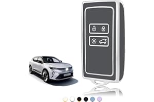 TOOMUME Coque Clé, Etui Cles Étui Clés Carte Adapté pour Renault Scenic 4 Megane Talisman Koleos Kadjar Clio Captur Espace Zoe Dacia Duster, Couvre Clef Cache Cle Voiture Telécommande - Smart Key