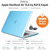 McStorey MacBook Air 13.6 in&ccedil; M2 M3 M4 M5 Uyumlu Sert Kılıf | Ultra Şeffaf Hard Case &ndash; A2681 A3113 A3240 A3449 Tam Uyum İnce 