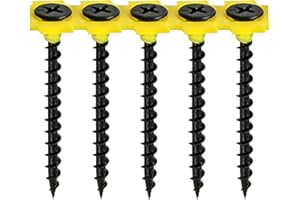 TIMCO 00038COLDYS Collated Coarse Drywall Screw - PH2 - Bugle Head - 3.5 x 38 - Black - Box of 1000