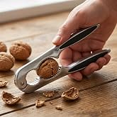 Deconox Paslanmaz &Ccedil;elik Ceviz Kıracağı, Fındık ve Badem İ&ccedil;in Metal Kabuk Kırma Aparatı, Ergonomik Siyah Tutma Saplı, Kaymaz K