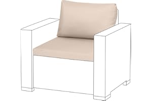 Gardenista - 2 Piezas de repuesto de cojines de asiento Stone, juego por Keter Allibert California, sillón de jardín