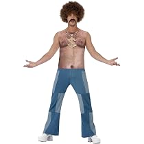 Smiffys Realistic 70s Hairy Chest, Sleeveless Top, M - Size ...