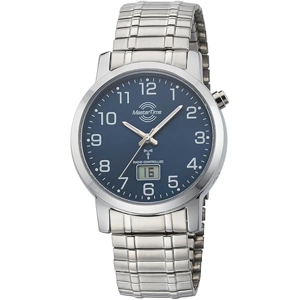Master Time MTGA-10300-12M Herenhorloge, analoog, digitaal, kwarts, met roestvrijstalen armband, armband, Armband