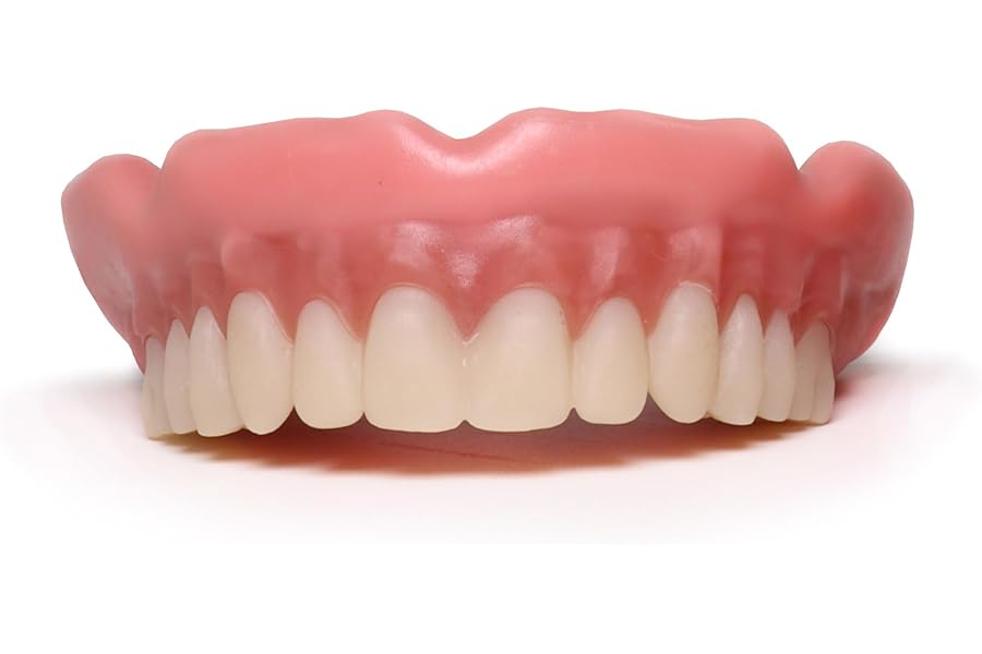 Easy Denture: Boil-&-Bite Functional Denture, Self-fit at Home in Mins, Adjusts for Narrow or Wide Arches, Long-term or temporary Solution, Eat, Drink and Smile Confidently, S/M Upper Arch