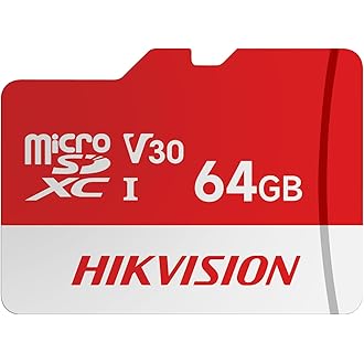 HIKVISION Extreme 64GB microSDXC Memory Card Class 10, V30 | 92MB/s Read, 40MB/s Write Speed | Compitable with Smartphones, Camera, CCTV | Drop Protec