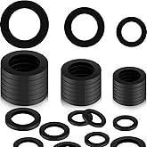 24 Stück Gummischlauchringe, Dichtungsringe für Wasserhahn, O-Ring, Gummi, Duschschlauch-Unterlegscheibe, 1/2 Zoll, 3/4 Zoll,