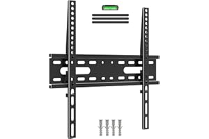 MOUNTUP Ultra Slim TV Wall Bracket for 26-60 inch Flat&Curved TV, Low Profile Wall Mount 23mm from Wall up to 45 KG, with Max VESA 400X400mm, EU0082-F