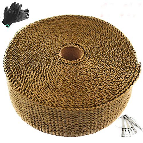 Benda Termica Per Scarico Moto/Auto - 12m X 5cm, Resistente Fino A 500°C, Con 20 Fascette Metalliche - Foto 9