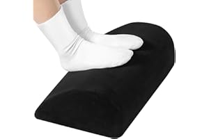 Amazon Basics - Poggiapiedi da scrivania in memory foam, Nero, 43.9 x 25.9 x 13 cm