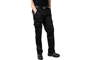 RANGER WORKWEAR Mens Lightweight Cargo Work Trousers with 6 Pockets Size 30 to 40 in Black or Navy by Ranger