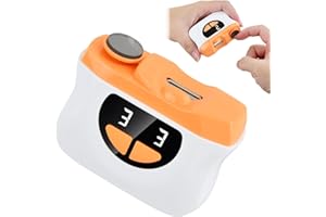 FOCENAT Tagliaunghie Elettrico, 2025 Nuovo Taglia Unghie Elettrico con Luce LED, 3 in 1 Tagliaunghie Automatico con 3 Velocità, Nessun Rumore, Electric Nail Clippers per Neonati, Adulti, Anziani (Arancia)