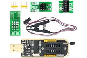iHaospace CH341A 24 25 Series EEPROM Flash BIOS USB Programmer + SOIC8 SOP8 Test Clip for EEPROM 93CXX / 25CXX / 24CXX, Support Most of 24 25 Series EEPROM BIOS Chip
