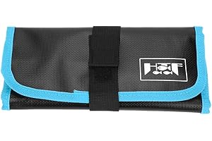 ALOMEJOR Borsa Pesca - Tasche Impermeabili per Esche, Jigs, Cucchiai e Lure - Custodia Pratica per Pesca All'aperto (Blu)