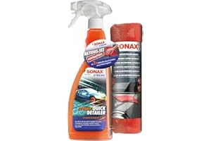 ‎SONAX SONAX Xtreme Ceramic QuickDetailer + MicrofaserTücher Außen AktionsSet (750 ml) mit einem Doppelpack hochwertiger MicrofaserTücher | Art-Nr. 02687410