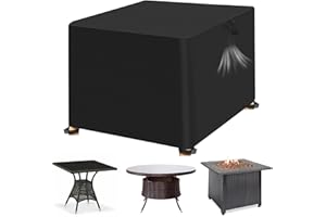 YYDSLEE Funda Para Muebles de Jardín Anti UV 420D Oxford Viento Resistente Invierno Tela Impermeable Exterior Funda Protectora Mesa Con Salidas de Aire Cubierta Muebles Conjuntos Terraza 90X90X90CM