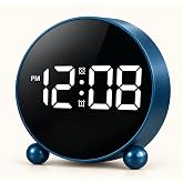 Coverzone Dijital LED Alarm Saat, Ekranlı Masa ve Başucu Saati, HL-8895 (Mavi)